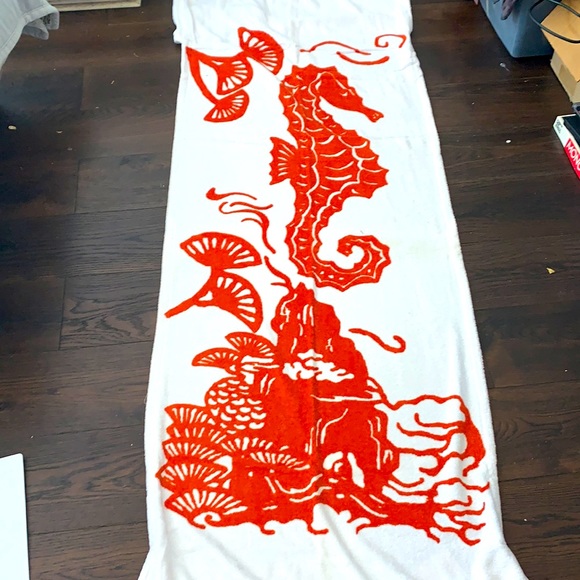 Pottery Barn Other Rare Seahorse Pottery Barn Terry Chaise Lounge Terry Cloth Cover Luxury